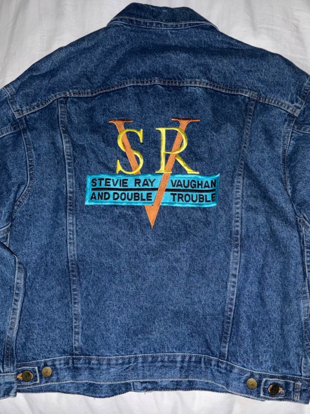 Stevie Ray Vaughan Double Trouble Blue Jean Jacket